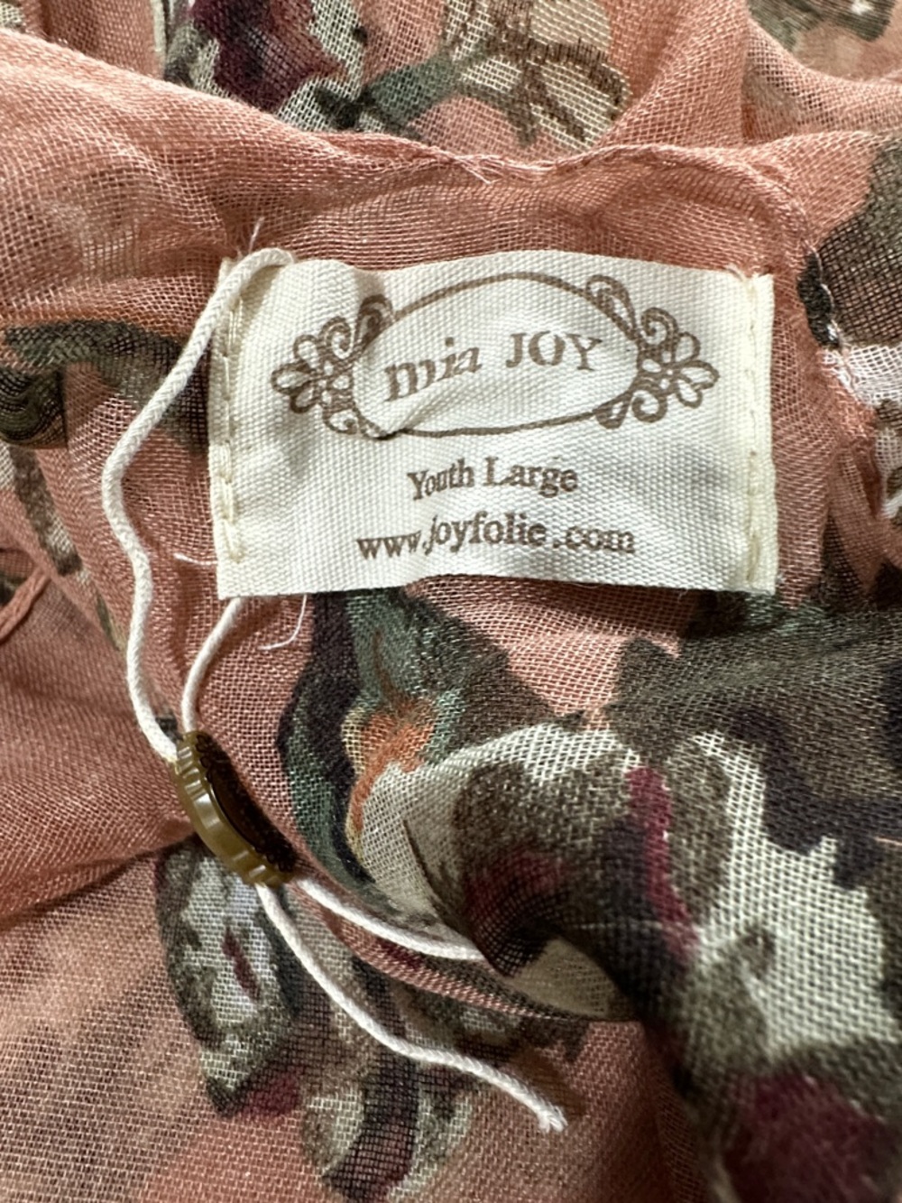 Joyfolie Dusty Rose Floral Bohemian Kimono Sz L - Picture 5 of 5